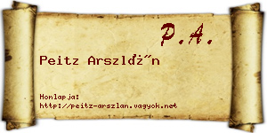 Peitz Arszlán névjegykártya